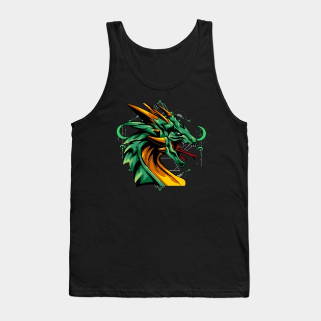 dragon head Tank Top by SHINIGAMII